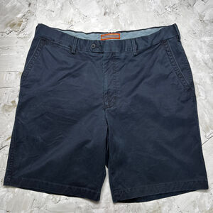 Peter Millar Classic Chino Golf Shorts 9" SIZE 35 Navy Blue 100% Pima Cotton